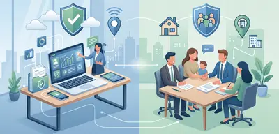 Online-Versicherungsmakler vs. Vor-Ort-Makler | Team-Dewein