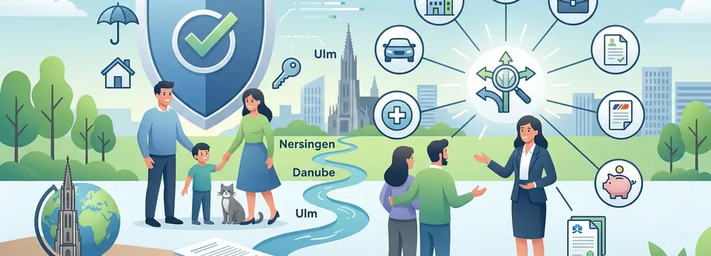 Versicherungsmakler Nersingen: Familienberatung mit freier Anbieterauswahl & Ulmer Hintergrund.